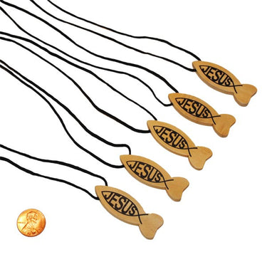 Wooden Jesus Cross Necklaces